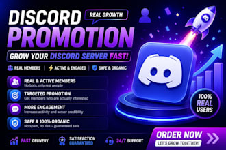 discord server promotion, discord advertising, organic boost to get real member