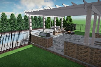 provide a landscape design and planting layout