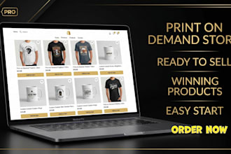 create a print on demand etsy or shopify store with product listings