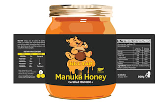 design product packaging and label with modern branding
