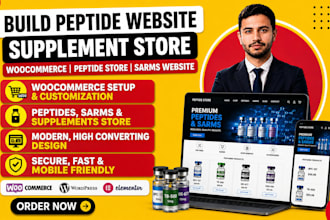 build peptide website supplement store woocommerce peptide store sarms website