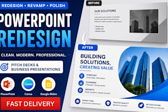 redesign powerpoint presentation and revamp canva slides