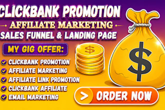 setup clickbank affiliate marketing funnel and landing page