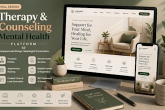 design therapy counselling website mental health website