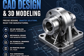 design mechanical cad models for manufacturing, prototyping and solidworks