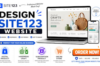design site123 digital product handmade craft subscription product website store