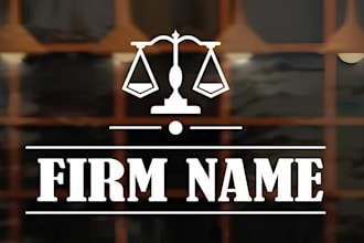 make professional modern law firm attorney logo design