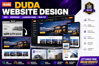 design redesign duda website landing page SEO and maintenance