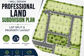 design professional land subdivision plan, lot split and property layout