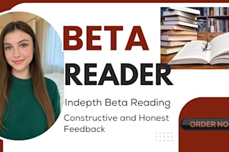 beta read fiction novel, memoir book, critique romance, fantasy book beta reader