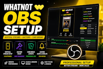 setup obs studio for whatnot vertical streams auctions card breaks