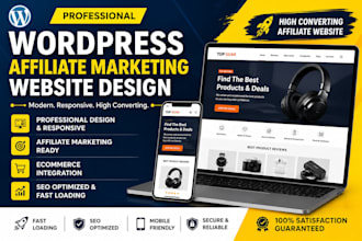 design high converting wordpress affiliate or ecommerce website