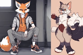 draw furry oc fursona nsfw or sfw anme commission fanart furry anthro character