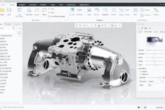 do 3d cad model solidworks rendering and prototype design using creo parametric