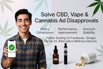 fix cbd vape cannabis ads disapproval, run compliant peptides ad supplements ad