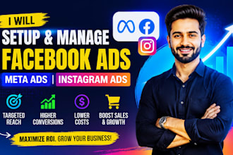 setup and manage facebook ads campaign fb meta ads marketing instagram ads
