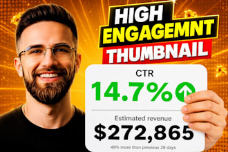 design viral high CTR youtube thumbnails for more views