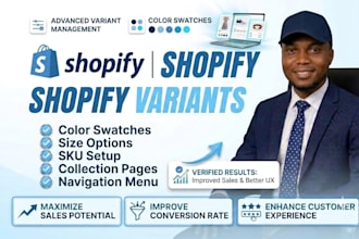 setup shopify product variants shopify collection pages and navigation menus
