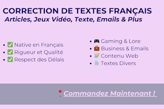 corriger et relire des textes en francais
