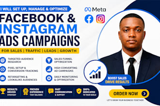 set up facebook instagram ads campaign manage meta ads for sales traffic leads