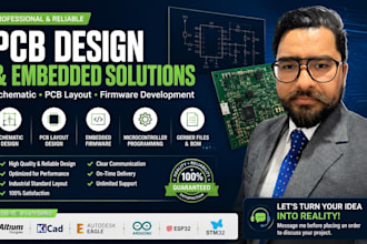 create pcb design, embedded firmware , pcb layout, and schematic design,