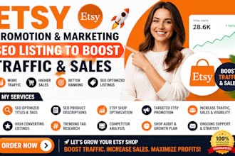 do etsy promotion, etsy shop marketing SEO listing to boost traffic sales