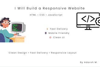create a responsive website using HTML CSS javascript
