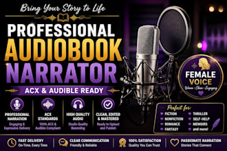 narrate your audiobook voice over to meet acx standard and audible