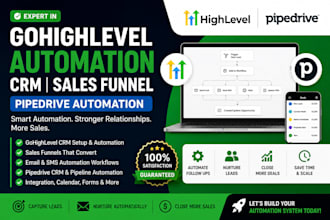 gohighlevel automation workflow crm sales funnel pipedrive automation ghl