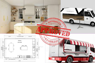 design food truck floor plan drawings and kitchen layout