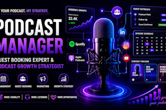 be your podcast manager, guest booking expert and podcast growth strategist