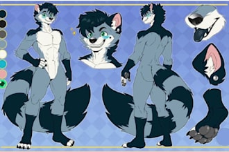 draw nsfw or sfw furry comic, anime and manga style, 3d furry model, nsfw model