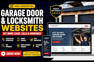 do garage door installation website, locksmith for repair leads and landing page