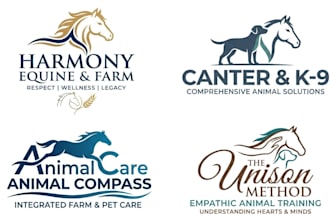 design equestrian equine horse dog animal pet farm logo with vector files