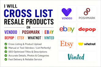 cross list products on poshmark ebay depop vinted etsy whatnot using vendoo