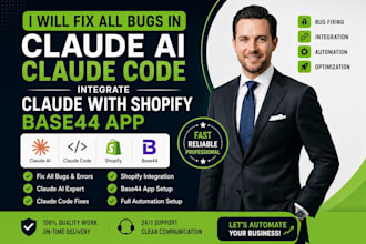 fix all bugs in claude ai claude code integrate claude with shopify base44 app
