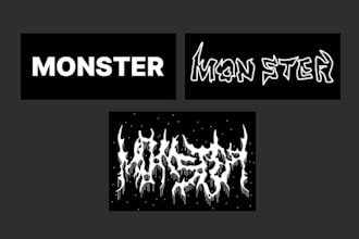 design death metal logo with texture and chrome effect