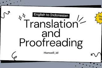 translate english to indonesian professionally