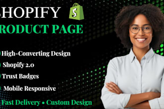 design a high converting shopify product page for more sales
