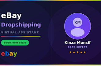 serve as ebay virtual assistant on profit share model