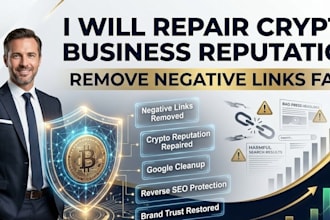 repair crypto business reputation and remove negative links