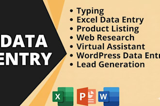 da data entry and copy paste work