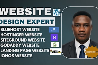 design or redesign wordpress website on hostinger bluehost siteground ionos