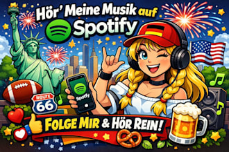 promote your spotify music in USA german with organic campaign