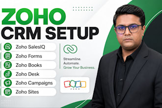 zoho crm setup zoho salesiq zoho form books zoho desk zoho campaigns zoho sites