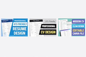 create a professional ats friendly resume CV design