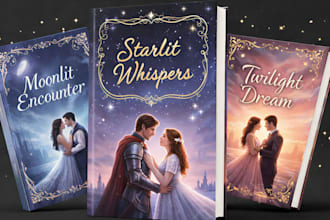 design dark romance, fantasy romance, illustrated and booktok romance cover