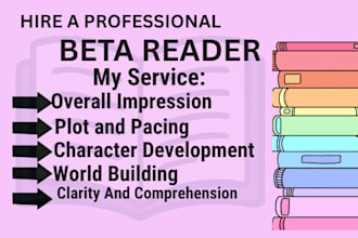 beta read your manuscript with honest reader feedback