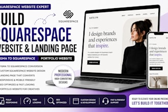build squarespace website landing page figma to squarespace portfolio website