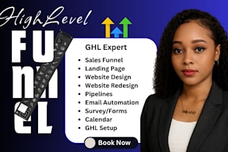 set up gohighlevel CRM automation, salesfunnel, ghl expert